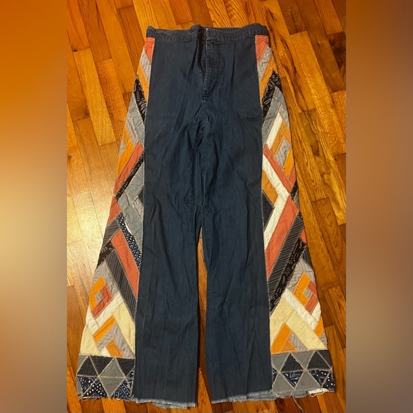 Free People “Stick by Your Side” patched wide-leg jean - Picture 5 of 5